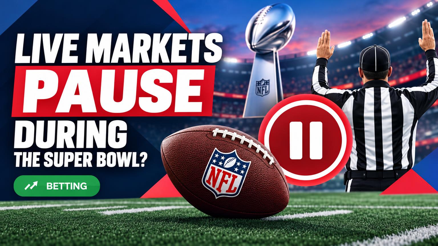 Which Live Markets Pause for Penalties or Reviews During the Super Bowl