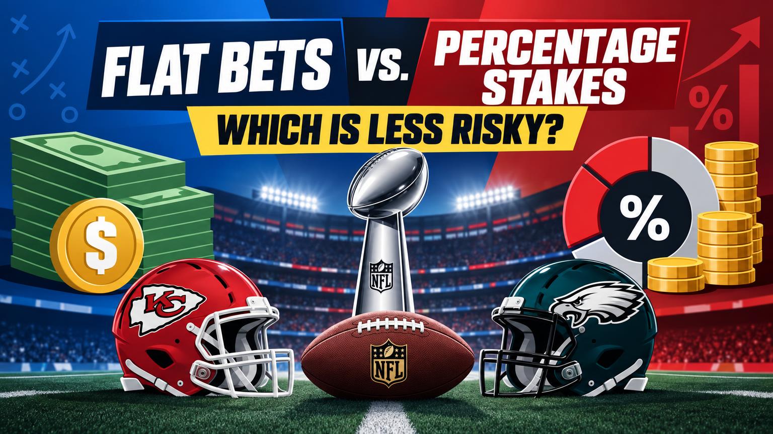 Flat Bets vs. Percentage Stakes for the Super Bowl: How to Tell Which Is Less Risky