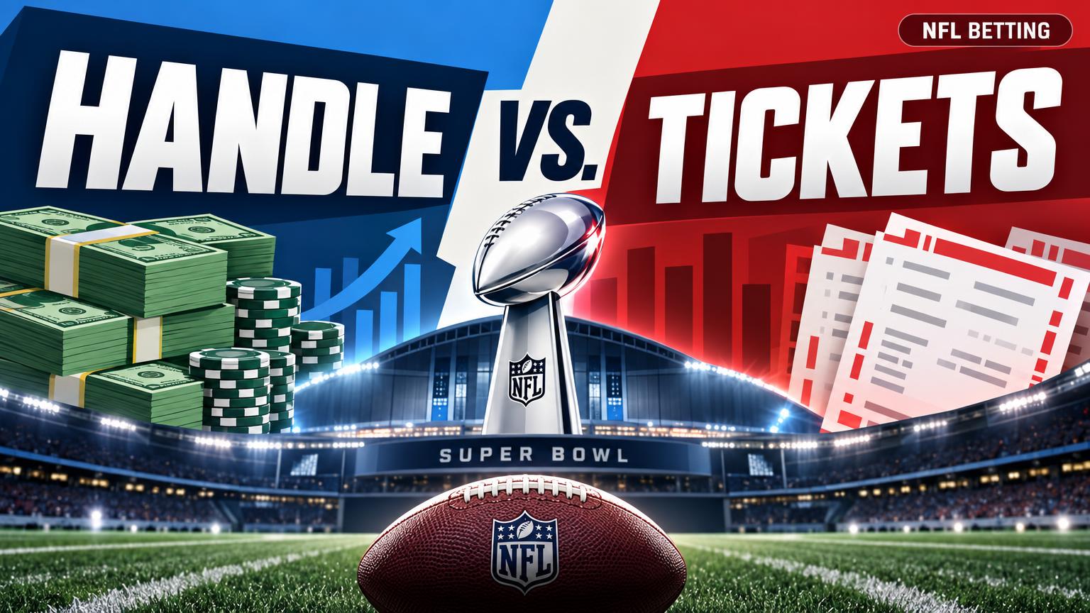 Handle vs. Tickets: Which Metric Better Signals Sharp Super Bowl Money?